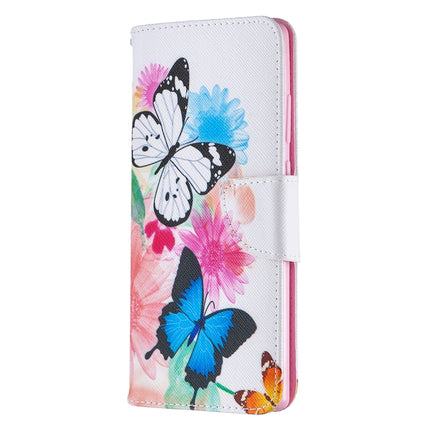 For Samsung Galaxy Note 20 Colored Drawing Pattern Horizontal Flip Leather Case with Holder & Card Slots & Wallet(Butterflies)-garmade.com
