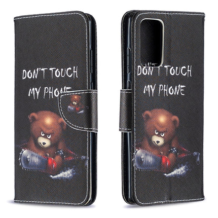 For Samsung Galaxy Note 20 Colored Drawing Pattern Horizontal Flip Leather Case with Holder & Card Slots & Wallet(Bear)-garmade.com