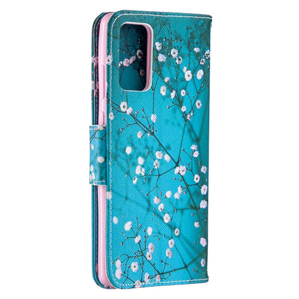 For Samsung Galaxy Note 20 Colored Drawing Pattern Horizontal Flip Leather Case with Holder & Card Slots & Wallet(Plum Blossom)-garmade.com