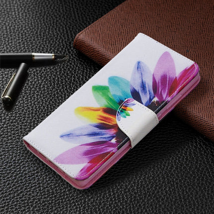 For Samsung Galaxy Note 20 Colored Drawing Pattern Horizontal Flip Leather Case with Holder & Card Slots & Wallet(Sun Flower)-garmade.com
