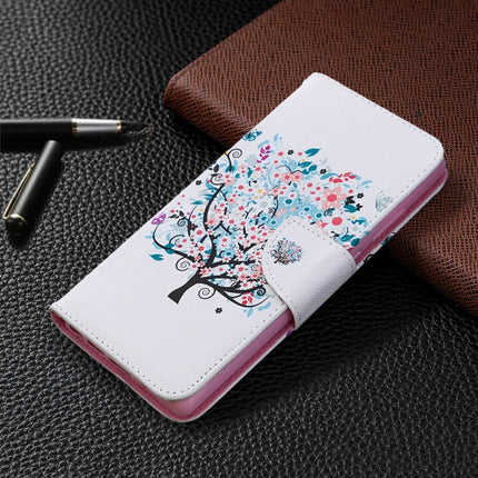 For Samsung Galaxy Note 20 Colored Drawing Pattern Horizontal Flip Leather Case with Holder & Card Slots & Wallet(Tree)-garmade.com