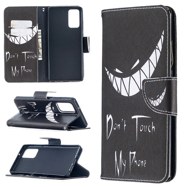 For Samsung Galaxy Note 20 Colored Drawing Pattern Horizontal Flip Leather Case with Holder & Card Slots & Wallet(Smirk)-garmade.com