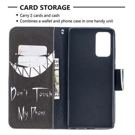 For Samsung Galaxy Note 20 Colored Drawing Pattern Horizontal Flip Leather Case with Holder & Card Slots & Wallet(Smirk)-garmade.com
