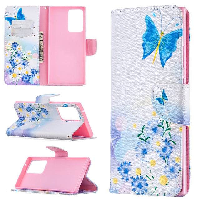 For Samsung Galaxy Note 20 Ultra Colored Drawing Pattern Horizontal Flip Leather Case with Holder & Card Slots & Wallet(Butterfly Love)-garmade.com