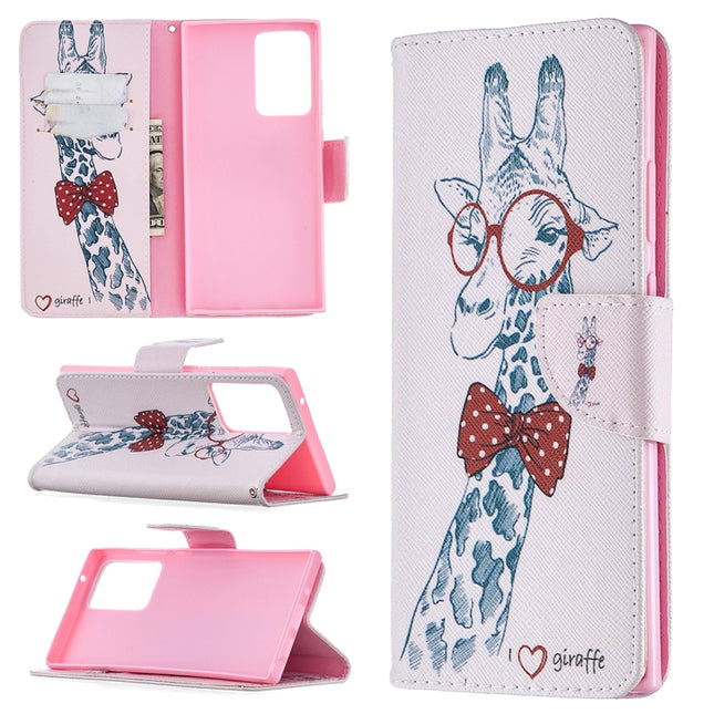 For Samsung Galaxy Note 20 Ultra Colored Drawing Pattern Horizontal Flip Leather Case with Holder & Card Slots & Wallet(Deer)-garmade.com