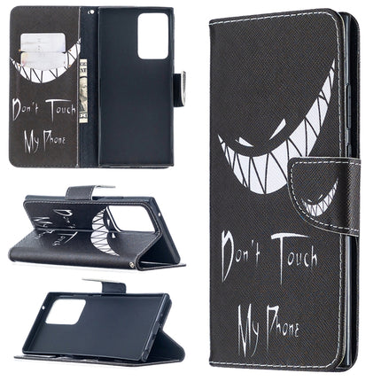 For Samsung Galaxy Note 20 Ultra Colored Drawing Pattern Horizontal Flip Leather Case with Holder & Card Slots & Wallet(Smirk)-garmade.com