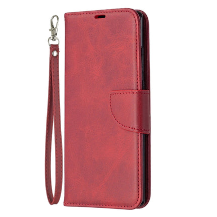 For Samsung Galaxy Note 20 Retro Lambskin Texture Pure Color Horizontal Flip PU Leather Case, with Holder & Card Slots & Wallet & Lanyard(Red)-garmade.com