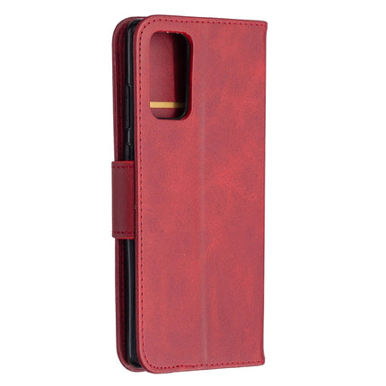 For Samsung Galaxy Note 20 Retro Lambskin Texture Pure Color Horizontal Flip PU Leather Case, with Holder & Card Slots & Wallet & Lanyard(Red)-garmade.com