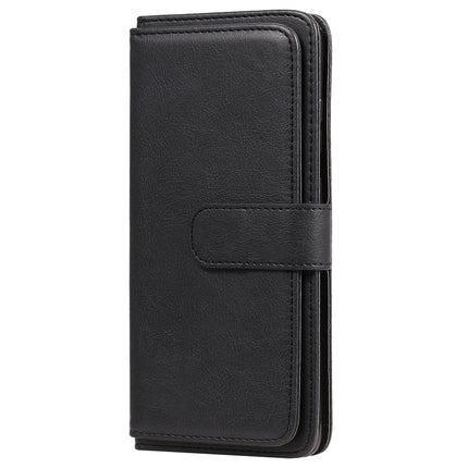 For Samsung Galaxy S20+ 5G Multifunctional Magnetic Copper Buckle Horizontal Flip Solid Color Leather Case with 10 Card Slots & Wallet & Holder & Photo Frame(Black)-garmade.com