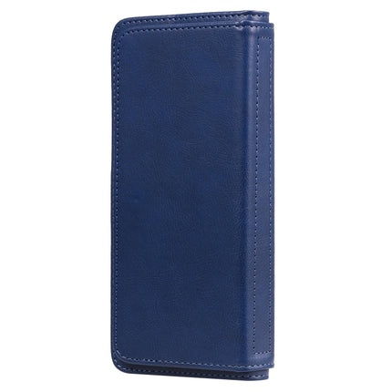 For Samsung Galaxy S20+ 5G Multifunctional Magnetic Copper Buckle Horizontal Flip Solid Color Leather Case with 10 Card Slots & Wallet & Holder & Photo Frame(Dark Blue)-garmade.com