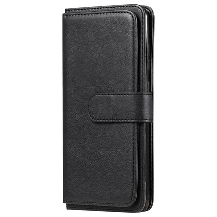 For Samsung Galaxy S20 Ultra 5G Multifunctional Magnetic Copper Buckle Horizontal Flip Solid Color Leather Case with 10 Card Slots & Wallet & Holder & Photo Frame(Black)-garmade.com
