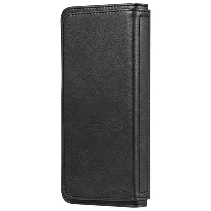 For Samsung Galaxy S20 Ultra 5G Multifunctional Magnetic Copper Buckle Horizontal Flip Solid Color Leather Case with 10 Card Slots & Wallet & Holder & Photo Frame(Black)-garmade.com