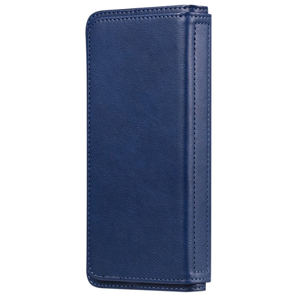 For Samsung Galaxy S20 Ultra 5G Multifunctional Magnetic Copper Buckle Horizontal Flip Solid Color Leather Case with 10 Card Slots & Wallet & Holder & Photo Frame(Dark Blue)-garmade.com