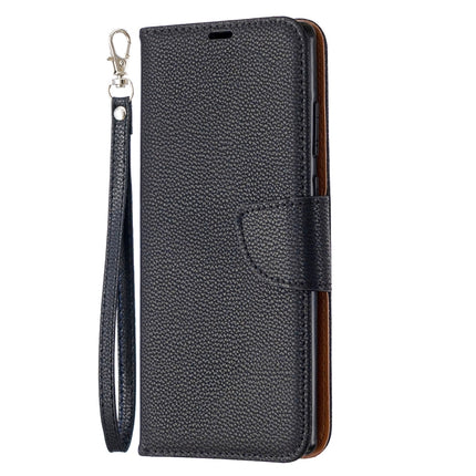 For Samsung Galaxy Note20 Litchi Texture Pure Color Horizontal Flip Leather Case with Holder & Card Slots & Wallet & Lanyard(Black)-garmade.com