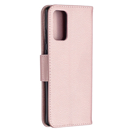 For Samsung Galaxy Note20 Litchi Texture Pure Color Horizontal Flip Leather Case with Holder & Card Slots & Wallet & Lanyard(Rose Gold)-garmade.com