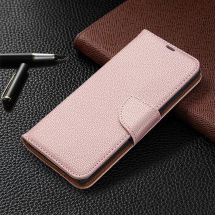 For Samsung Galaxy Note20 Litchi Texture Pure Color Horizontal Flip Leather Case with Holder & Card Slots & Wallet & Lanyard(Rose Gold)-garmade.com