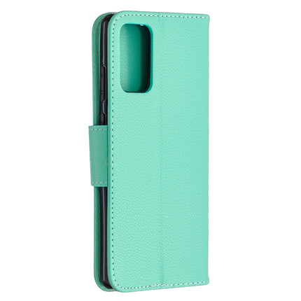 For Samsung Galaxy Note20 Litchi Texture Pure Color Horizontal Flip Leather Case with Holder & Card Slots & Wallet & Lanyard(Green)-garmade.com