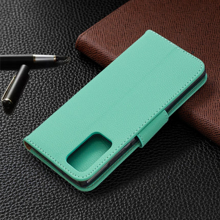 For Samsung Galaxy Note20 Litchi Texture Pure Color Horizontal Flip Leather Case with Holder & Card Slots & Wallet & Lanyard(Green)-garmade.com