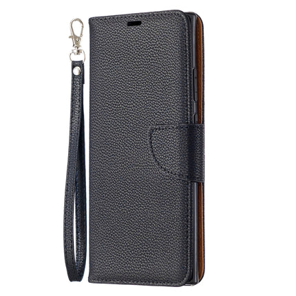 For Samsung Galaxy Note20 Ultra Litchi Texture Pure Color Horizontal Flip Leather Case with Holder & Card Slots & Wallet & Lanyard(Black)-garmade.com