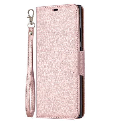 For Samsung Galaxy Note20 Ultra Litchi Texture Pure Color Horizontal Flip Leather Case with Holder & Card Slots & Wallet & Lanyard(Rose Gold)-garmade.com