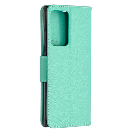 For Samsung Galaxy Note20 Ultra Litchi Texture Pure Color Horizontal Flip Leather Case with Holder & Card Slots & Wallet & Lanyard(Green)-garmade.com