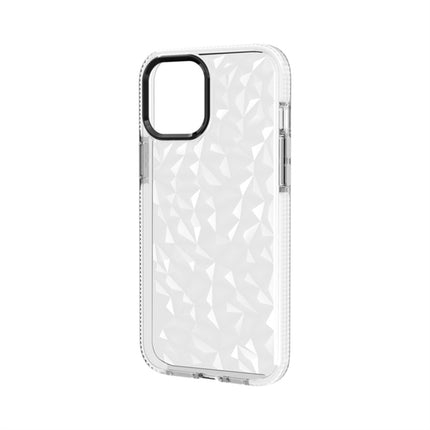 For iPhone 12 / 12 Pro Shockproof Diamond Texture TPU Protective Case(White)-garmade.com