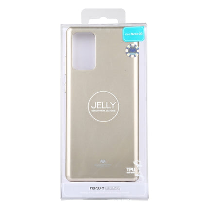 For Samsung Galaxy Note20 GOOSPERY JELLY Full Coverage Soft Case(Gold)-garmade.com