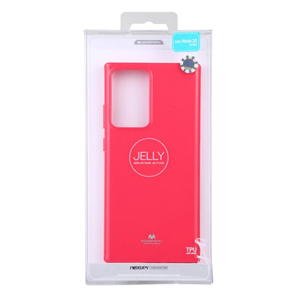 For Samsung Galaxy Note20 Ultra GOOSPERY JELLY Full Coverage Soft Case(Rose Red)-garmade.com