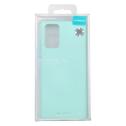 For Samsung Galaxy Note20 GOOSPERY SOFT FEELING Liquid TPU Drop-proof Soft Case(Mint Green)-garmade.com