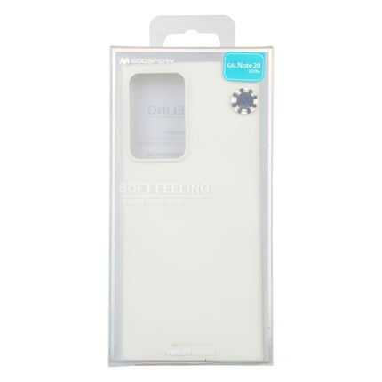 For Samsung Galaxy Note20 Ultra GOOSPERY SOFT FEELING Liquid TPU Drop-proof Soft Case(White)-garmade.com
