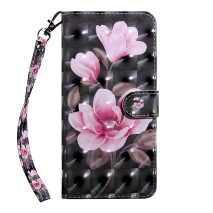 For Samsung Galaxy Note20 3D Painted Pattern Horizontal Flip TPU + PU Leather Case with Holder & Card Slots & Wallet & Lanyard(Pink Flower)-garmade.com