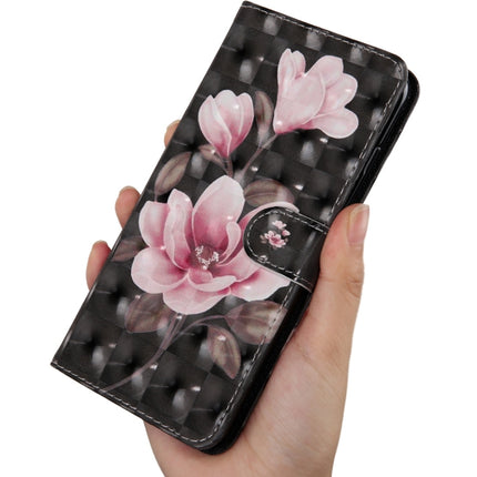 For Samsung Galaxy Note20 3D Painted Pattern Horizontal Flip TPU + PU Leather Case with Holder & Card Slots & Wallet & Lanyard(Pink Flower)-garmade.com