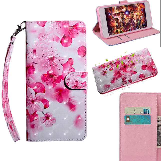 For Samsung Galaxy Note20 3D Painted Pattern Horizontal Flip TPU + PU Leather Case with Holder & Card Slots & Wallet & Lanyard(Red Flower)-garmade.com