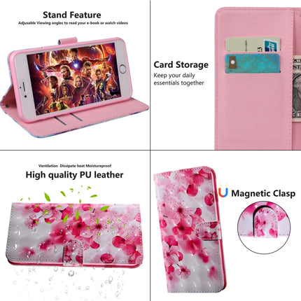 For Samsung Galaxy Note20 3D Painted Pattern Horizontal Flip TPU + PU Leather Case with Holder & Card Slots & Wallet & Lanyard(Red Flower)-garmade.com