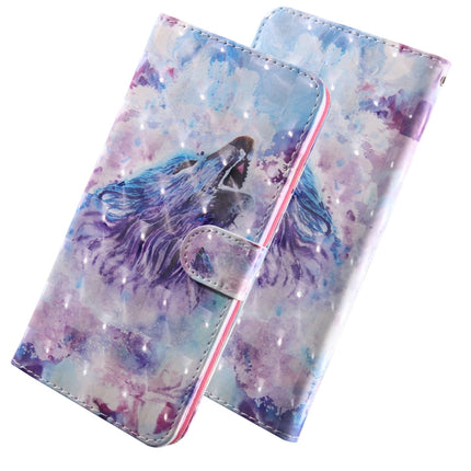 For Samsung Galaxy Note20 3D Painted Pattern Horizontal Flip TPU + PU Leather Case with Holder & Card Slots & Wallet & Lanyard(Roaring Wolf)-garmade.com
