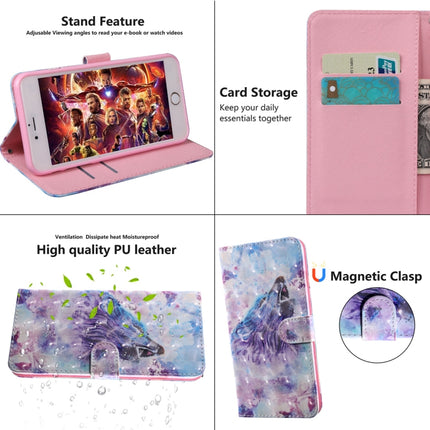 For Samsung Galaxy Note20 3D Painted Pattern Horizontal Flip TPU + PU Leather Case with Holder & Card Slots & Wallet & Lanyard(Roaring Wolf)-garmade.com