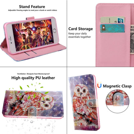 For Samsung Galaxy Note20 Ultra 3D Painted Pattern Horizontal Flip TPU + PU Leather Case with Holder & Card Slots & Wallet & Lanyard(Color Owl)-garmade.com