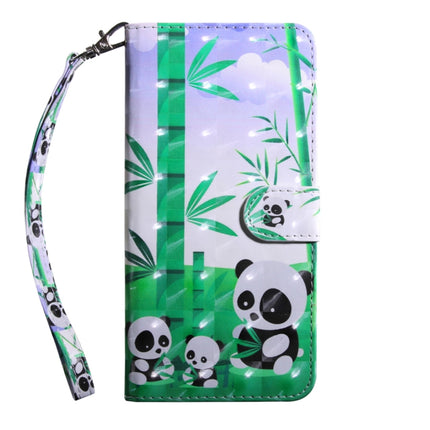 For Samsung Galaxy Note20 Ultra 3D Painted Pattern Horizontal Flip TPU + PU Leather Case with Holder & Card Slots & Wallet & Lanyard(Bamboo Panda)-garmade.com
