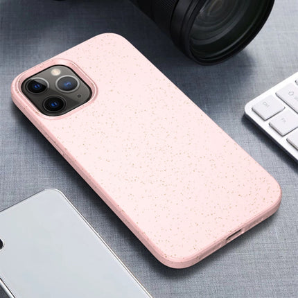 For iPhone 12 mini Starry Series Shockproof Straw Material + TPU Protective Case(Pink)-garmade.com