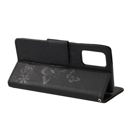 For Samsung Galaxy Note20 Ultra Butterflies Embossing Horizontal Flip Leather Case with Holder & Card Slots & Wallet(Black)-garmade.com