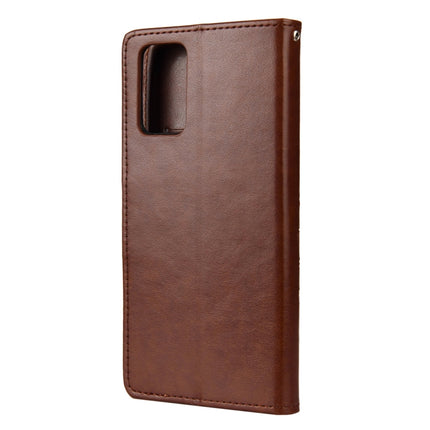 For Samsung Galaxy Note20 Butterfly Flower Embossing Horizontal Flip Leather Case with Holder & Card Slots & Wallet(Brown)-garmade.com
