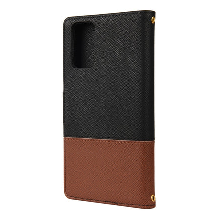 For Samsung Galaxy Note20 Color Splicing Horizontal Flip Leather Case with Holder & Card Slots & Wallet & Photo Frame(Black)-garmade.com