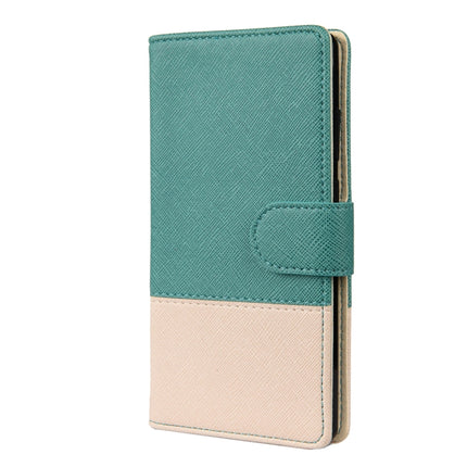 For Samsung Galaxy Note20 Color Splicing Horizontal Flip Leather Case with Holder & Card Slots & Wallet & Photo Frame(Green)-garmade.com