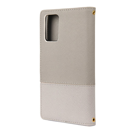 For Samsung Galaxy Note20 Ultra Color Splicing Horizontal Flip Leather Case with Holder & Card Slots & Wallet & Photo Frame(Grey)-garmade.com