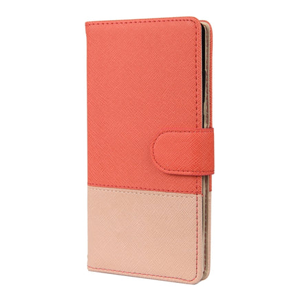 For Samsung Galaxy Note20 Ultra Color Splicing Horizontal Flip Leather Case with Holder & Card Slots & Wallet & Photo Frame(Red)-garmade.com