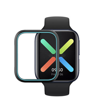 For OPPO Watch 46mm Smart Watch TPU Protective Case, Color:Black+Blue-garmade.com