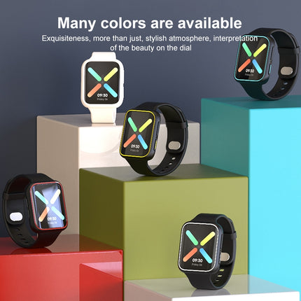 For OPPO Watch 41mm Smart Watch TPU Protective Case, Color:Black+White Luminous Green-garmade.com