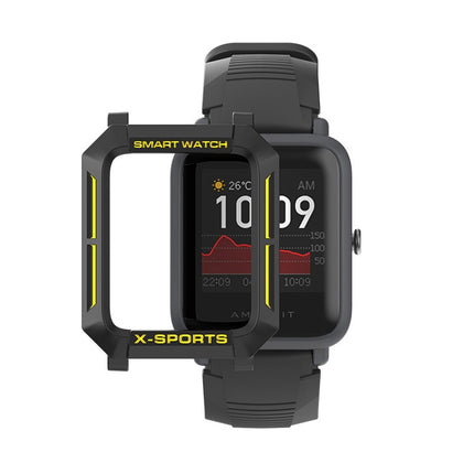 For Huami Amazfit Bip Lite Version 1S / Bip S Smart Watch TPU Protective Case, Color:Black+Yellow-garmade.com