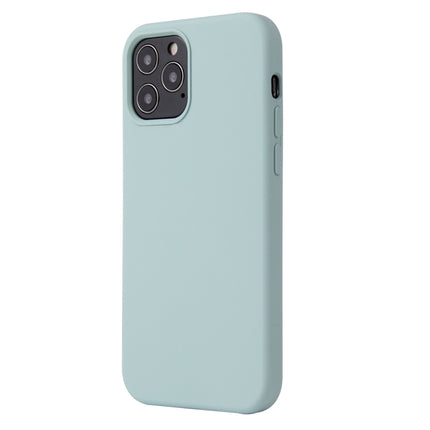 For iPhone 12 mini Solid Color Liquid Silicone Shockproof Protective Case(Emerald Green)-garmade.com