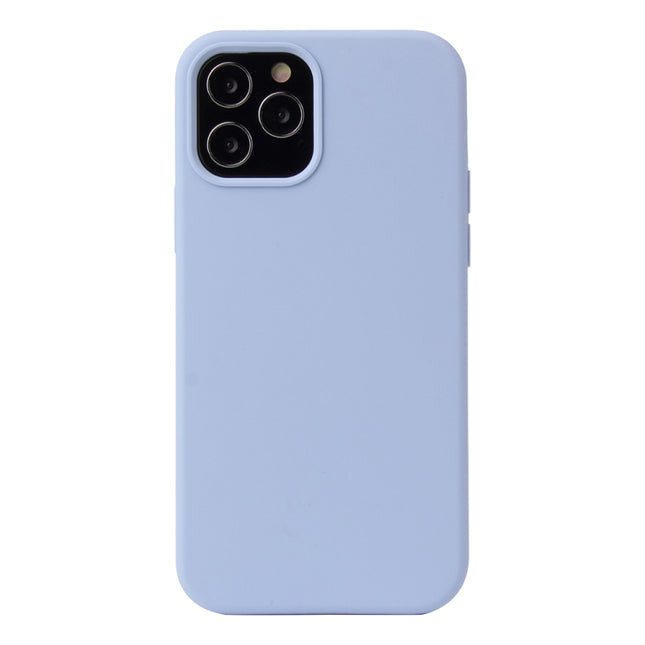 For iPhone 12 mini Solid Color Liquid Silicone Shockproof Protective Case(Lilac Purple)-garmade.com
